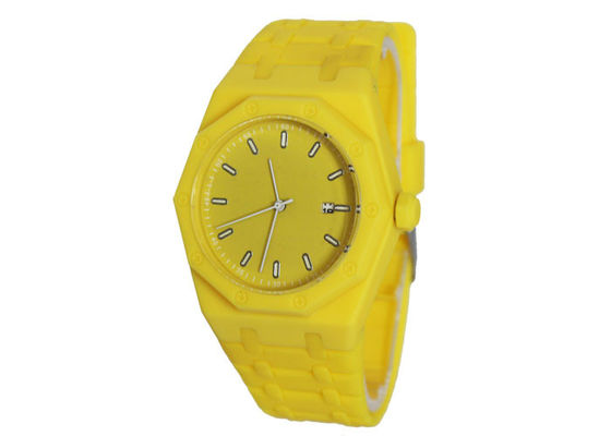 Kids Green Quartz Sport Watch 10 Sides Case / Personalized Sport Watch