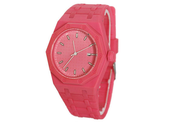 Kids Green Quartz Sport Watch 10 Sides Case / Personalized Sport Watch