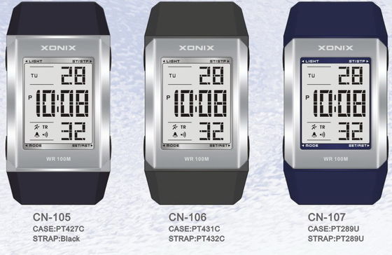 Boys Rectangular Waterproof Quartz Digital Watch With One Window Bezel