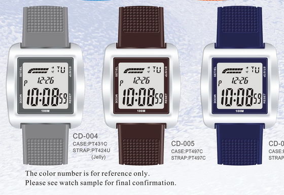 White Square Chronograph Quartz Digital Watches For Men CE ROHS