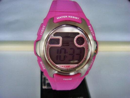 Sporty Plastic Quartz Ladies Digital Watches Waterproof CE ROHS