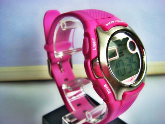 Sporty Plastic Quartz Ladies Digital Watches Waterproof CE ROHS