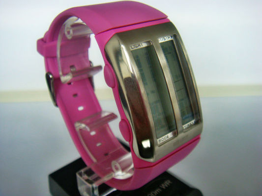 مستطيل سيدة مرو Digital ساعة مع إثنان نافذة فص