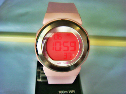 Waterproof Sporty Ladies Quartz Digital Watch With LCD Screen