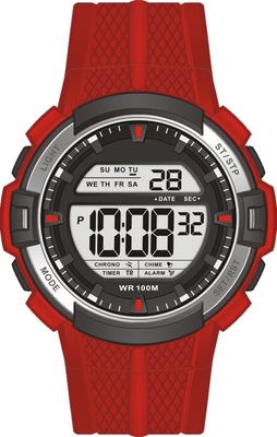 Quartz Digital Watch Gents Sporty Watches With 10atm Water Proof Silicon Band 4.5yeas Lithium Battery