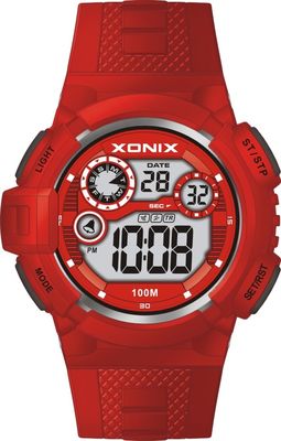 Round Quartz Digital Watch Men Sporty Digital 10atm Water Proof Silicon Band Case Diameter 50mm