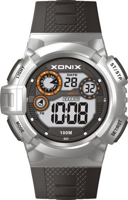 Round Quartz Digital Watch Men Sporty Digital 10atm Water Proof Silicon Band Case Diameter 50mm