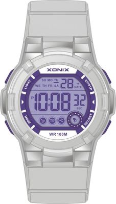 Round Sporty LCD Quartz Digital Watches For Boy And Girl 10atm Water Proof