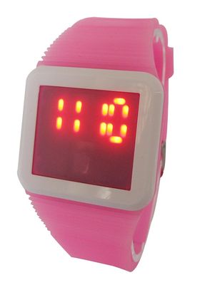 Reloj cuadrado de las bandas P.M. del silicón de los relojes del niño LED Digital para el regalo