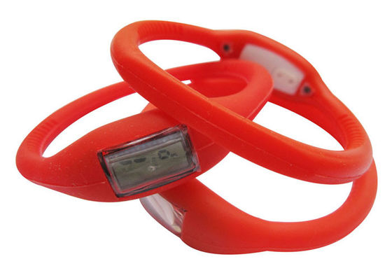 El deporte llevado mezcla del reloj de Digitaces del silicón modifica para requisitos particulares con el logotipo, banda de la pulsera