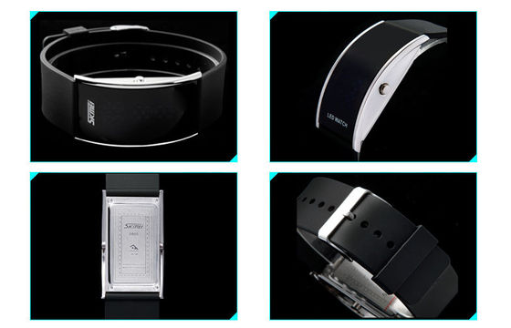 Unisex PU Band LED Digital Wrist Watch 3 ATM Water Resistant