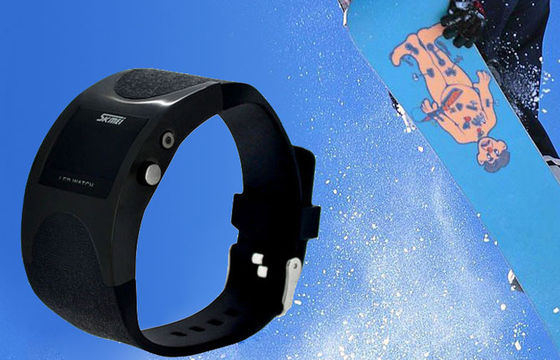 Customized Teenage Digital Wrist Watch Black Band With LED Movement