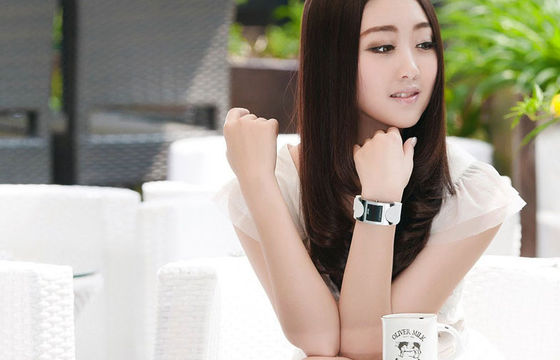 Customized Teenage Digital Wrist Watch Black Band With LED Movement