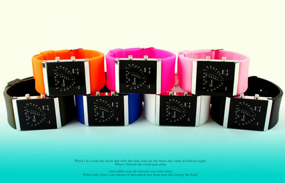 Girls LED Digital Wrist Watch Blue Silicone Strap Electronic Watches