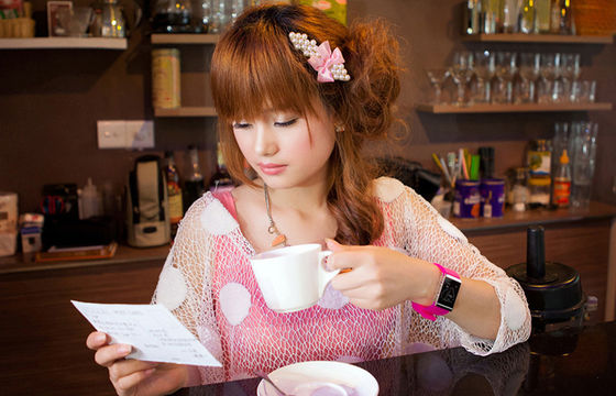 Girls LED Digital Wrist Watch Blue Silicone Strap Electronic Watches