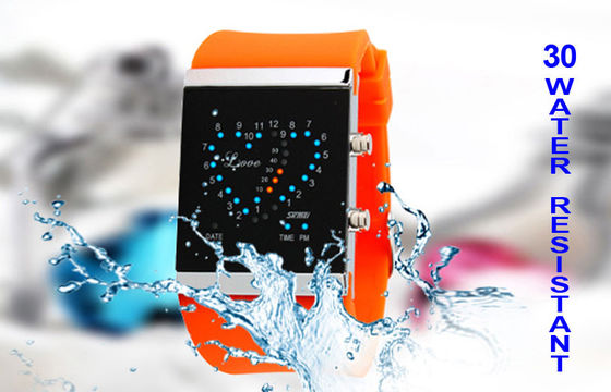 Girls LED Digital Wrist Watch Blue Silicone Strap Electronic Watches