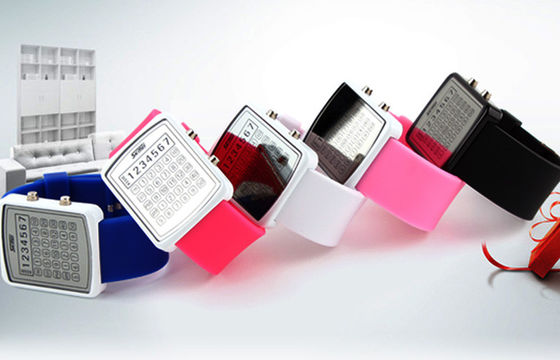EL Backlight LED Digital Wrist Watch , Calculator Dial Mirror Watches