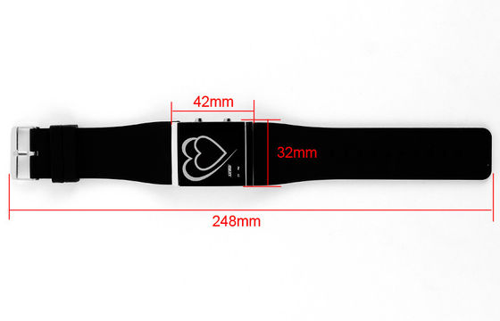 LED Digital Wristwatch Heart Style Couple EL Backlight Mirror Watch