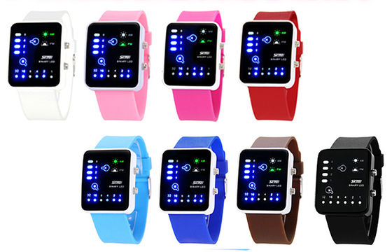 Lady Shockproof LED Digital Wrist Watch , Antimagnetic Binary Watch