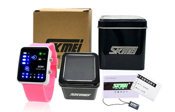 Lady Shockproof LED Digital Wrist Watch , Antimagnetic Binary Watch
