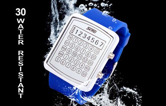 EL Backlight Silicone LED Digital Wrist Watch 30m Water Resistant