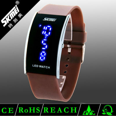 3 atm water {capit}resistant Unisex زاهي pu نطاق led Digital wristwatch لرجل