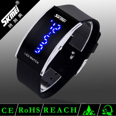 3 atm water {capit}resistant Unisex زاهي pu نطاق led Digital wristwatch لرجل