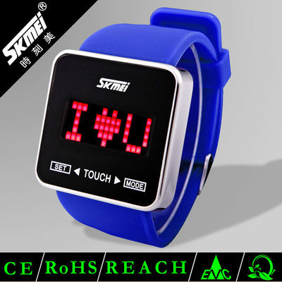 Design Japan Movement Touch Screen LED Digital Watches For Lovers