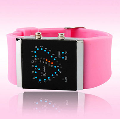 اليابان حركة سليكوون نطاق led Digital wristwatch, ساعة أزرق