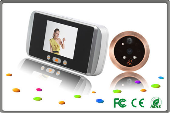 residential intercom systems LCD digital peephole door viewer of English / French / Spanish