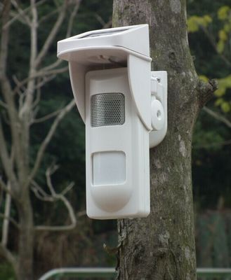Solar Alarm PIR Detector With Sound and Light Alert No Trespassing