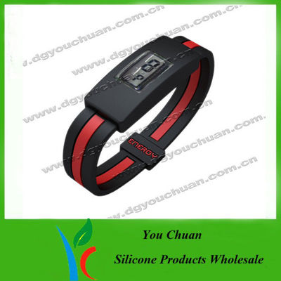 Orologio dello ione di energia del silicone di modo per l'uomo, donne, orologio sportivo del silicone
