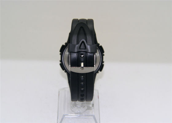 Reloj digital multifuncional de los deportes con la correa plástica del PVC del vidrio