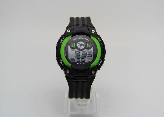 La luz azul 30 del EL del cronómetro del reloj de los deportes del LCD Digital del señor mide resistente de agua