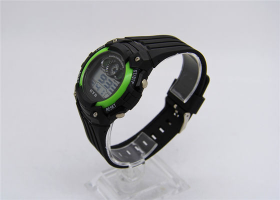 La luz azul 30 del EL del cronómetro del reloj de los deportes del LCD Digital del señor mide resistente de agua