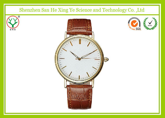 Diamond Luxury Jelly Men Wrist Watch Japan Quartz Movt With Brown Strap