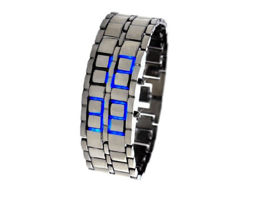 Lava de moda LED del reloj del metal del samurai LED del hierro de Japón de la moda para hombre