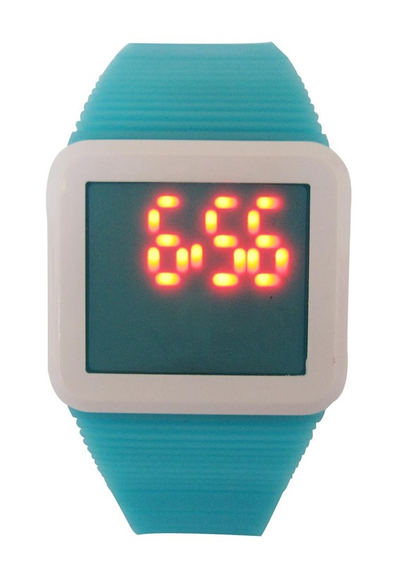 Reloj cuadrado de las bandas P.M. del silicón de los relojes del niño LED Digital para el regalo