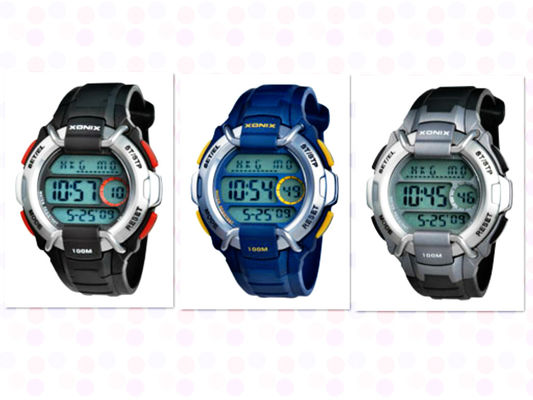Electronic Quartz Digital Watch / Waterproof Mens Chronograph Watches