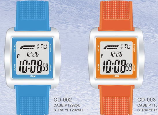 White Square Chronograph Quartz Digital Watches For Men CE ROHS